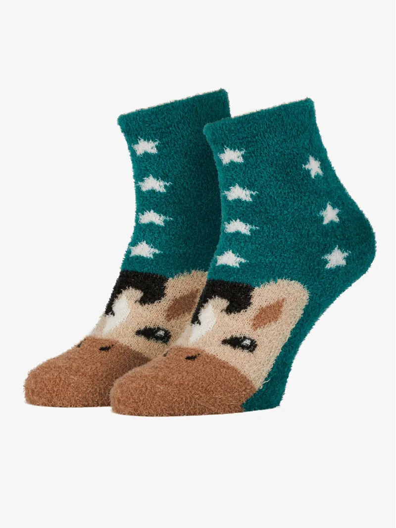 LeMieux Mini Fluffy Character Socks Spruce